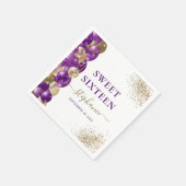 Serviette En Papier Balloon doux 16 violet or étincelant (Coin)