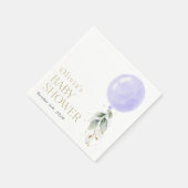 Serviette En Papier Balloon pourpre, Eucalyptus, Verdure, Baby shower (Coin)