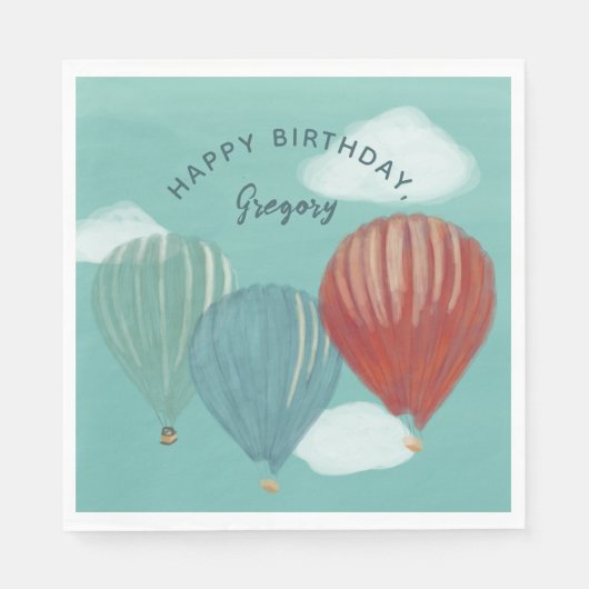 Serviette En Papier Balloons à air chaud peint Personnalisé (Devant)