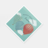 Serviette En Papier Balloons à air chaud peint Personnalisé (Coin)