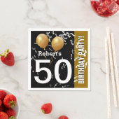 Serviette En Papier Balloons Confetti 50e anniversaire ou toute année (En situation)