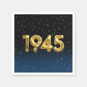 Serviette En Papier Balloons D'Anniversaire 1945 En Étoiles Serviettes (Devant)