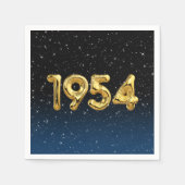 Serviette En Papier Balloons D'Anniversaire 1954 En Étoiles Serviettes (Devant)
