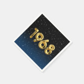 Serviette En Papier Balloons D'Anniversaire 1968 En Étoiles Serviettes (Coin)