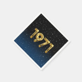 Serviette En Papier Balloons D'Anniversaire 1971 En Étoiles Serviettes (Coin)