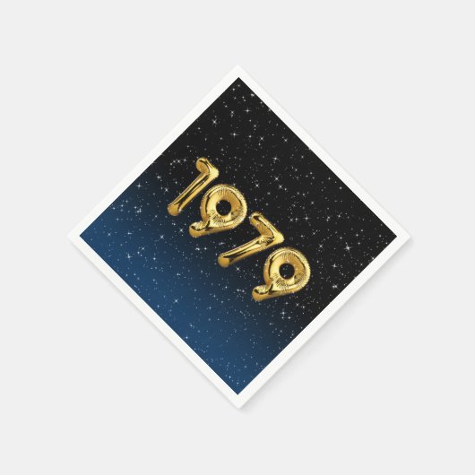 Serviette En Papier Balloons D'Anniversaire 1979 En Étoiles Serviettes (Coin)