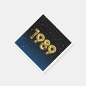 Serviette En Papier Balloons D'Anniversaire 1989 En Étoiles Serviettes (Coin)