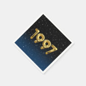 Serviette En Papier Balloons D'Anniversaire 1997 En Étoiles Serviettes (Coin)