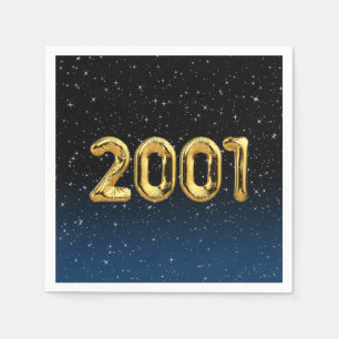 Serviette En Papier Balloons D'Anniversaire 2001 En Étoiles