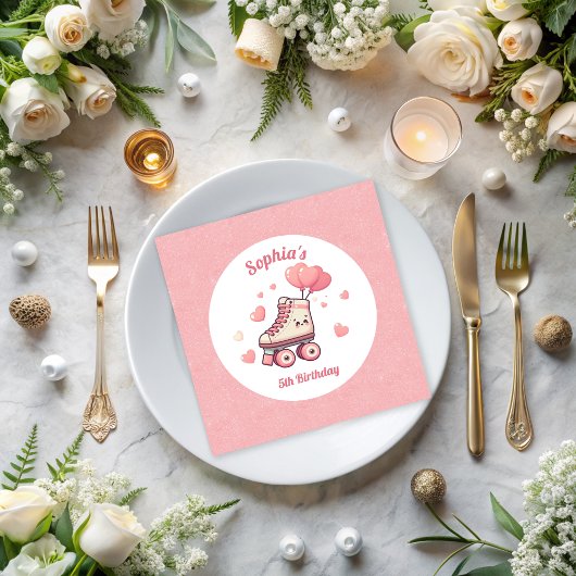 Serviette En Papier Balloons de patinage à rouleaux Parties scintillan