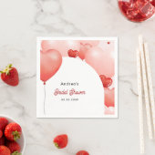 Serviette En Papier Balloons Roses Rouges Saint-Valentin Réception de  (En situation)