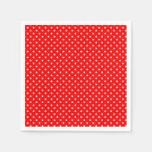 Serviette En Papier Ballotin à points rouges (Devant)