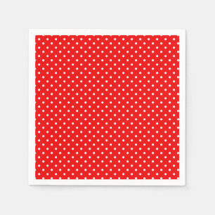 Serviette En Papier Ballotin à points rouges