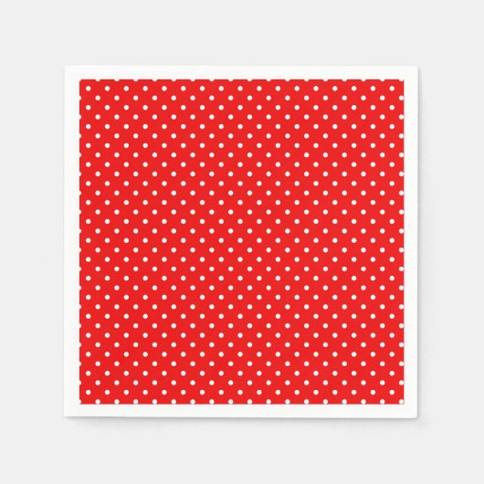 Serviette En Papier Ballotin à points rouges (Devant)