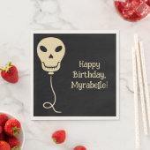 Serviette En Papier Ballotte crâne Goth fête d'anniversaire (En situation)