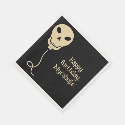 Serviette En Papier Ballotte crâne Goth fête d'anniversaire (Coin)
