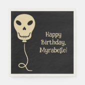 Serviette En Papier Ballotte crâne Goth fête d'anniversaire (Devant)