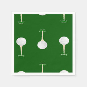 Serviette En Papier Bals de golf en motif vert