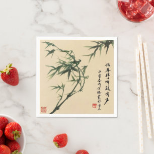 Serviette En Papier Bambou Art élégant Papier Party Napkin