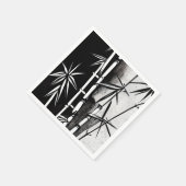 Serviette En Papier Bambou moderne noir et blanc spectaculaire (Coin)