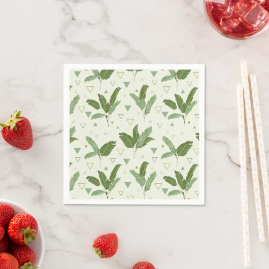 Serviette En Papier Banana Leaf With Triangles (En situation)