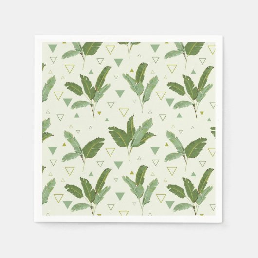 Serviette En Papier Banana Leaf With Triangles (Devant)