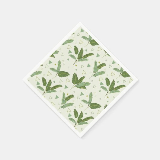 Serviette En Papier Banana Leaf With Triangles (Coin)