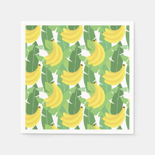 Serviette En Papier Banana Leaves et Fruit Pattern (Devant)