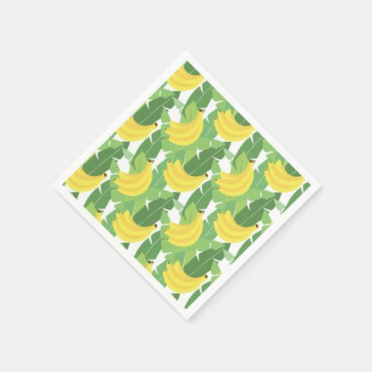 Serviette En Papier Banana Leaves et Fruit Pattern (Coin)