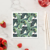 Serviette En Papier Banane Feuille Palm Tree Papier Tropical Napkins (En situation)