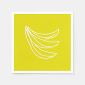 Serviette En Papier Banane heureuse jaune funky (Devant)