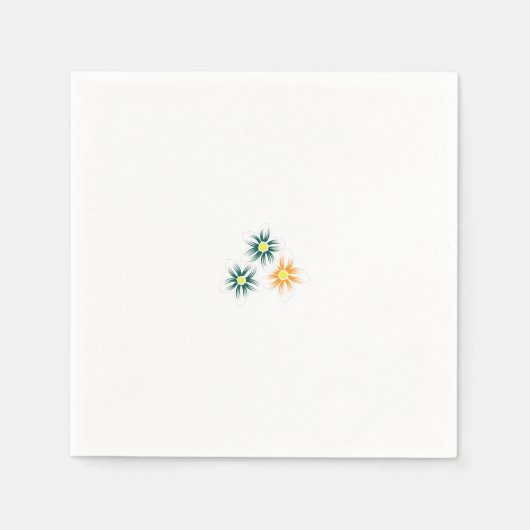 Serviette En Papier Banane jaune, bleu foncé vert, décoratif (Devant)