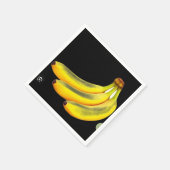 Serviette En Papier Banane noire jaune (Coin)