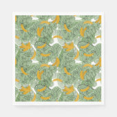 Serviette En Papier Banane tropicale moderne Motif vert (Devant)