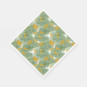 Serviette En Papier Banane tropicale moderne Motif vert (Coin)