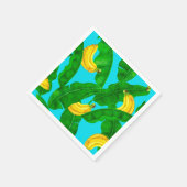 Serviette En Papier Bananes et aquarelle feuille (Coin)