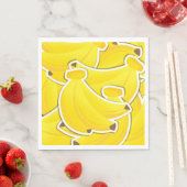 Serviette En Papier Bananes funky (En situation)