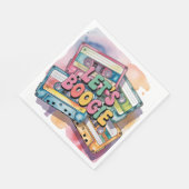 Serviette En Papier Bande Cassette Rétro Faisons la Boogie Fête d'Anni (Coin)