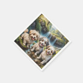 Serviette En Papier Bande de chiens marrants (Coin)