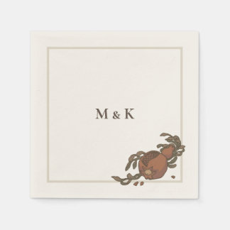 Serviette En Papier Bande de ventre de grenade vintage