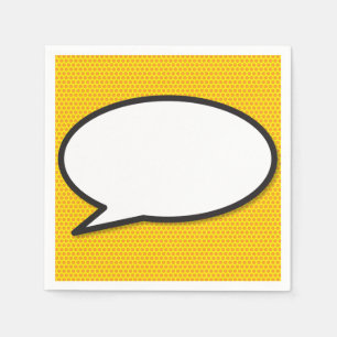 Serviette En Papier Bande dessinée amusante Rétro Discours Bubble