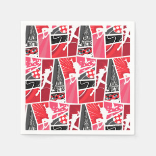 Serviette En Papier Bande dessinée Miraculaire Ladybug Paris Motif