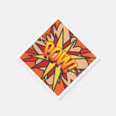 Serviette En Papier Bande dessinée rétro amusante POW (Coin)