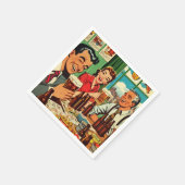 Serviette En Papier Bande dessinée Retro Bar (Coin)