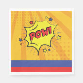 Serviette En Papier Bande dessinée Superhero Anniversaire unique pour  (Devant)