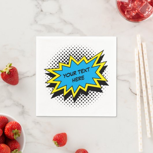 Serviette En Papier Bande dessinée Superhero Style Party (En situation)