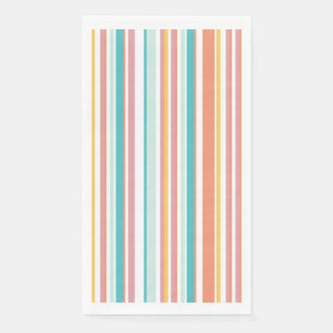 Serviette En Papier Bande d'été vérifier couleurs heureuses