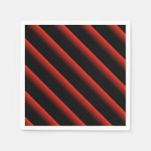 Serviette En Papier Bande diagonale noire et rouge (Devant)