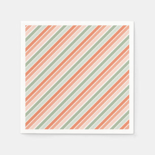 Serviette En Papier Bande diagonale Pastel