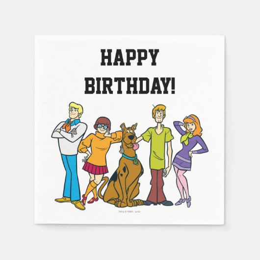 Serviette En Papier Bande entière 14 Mystery Inc (Devant)